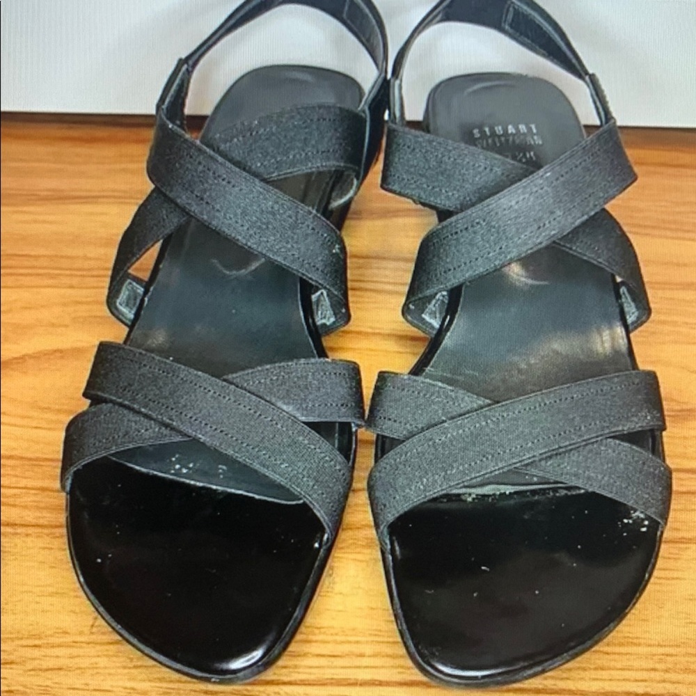 Stuart Weitzman Black Strappy Sandals